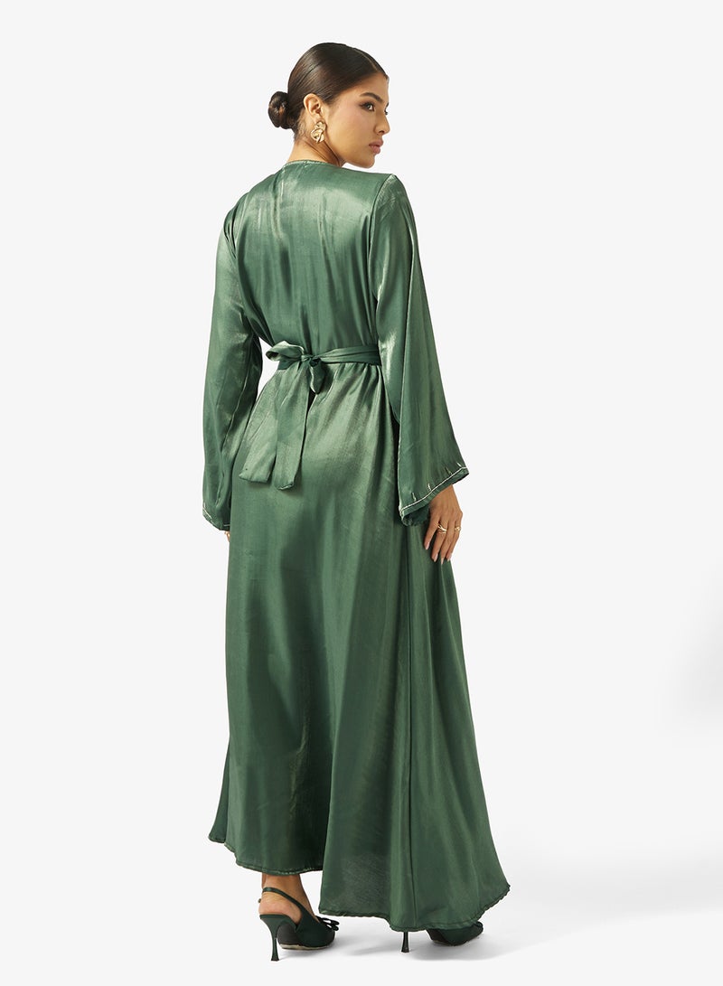 hayas closet Embellished Belted Jalabiya - Image 2